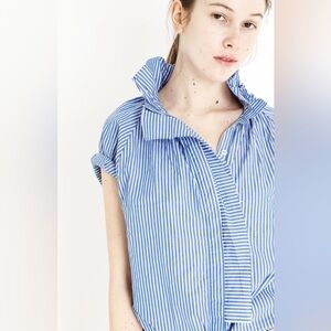A SHIRT THING
STELLA STRIPE TOP - BLUE size s